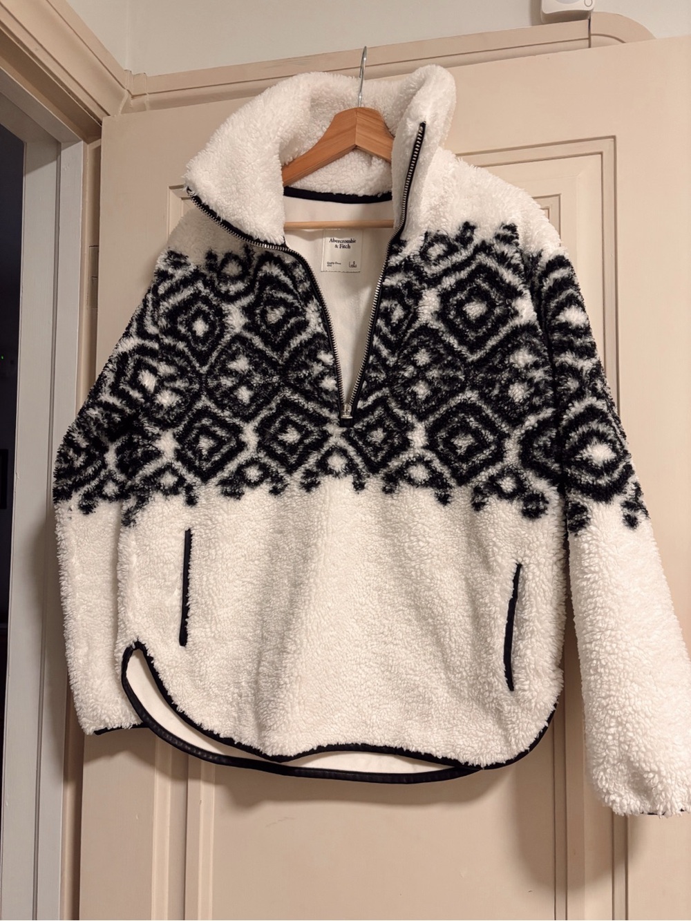 Abercrombie Fleece Half Zip - Small Oversized